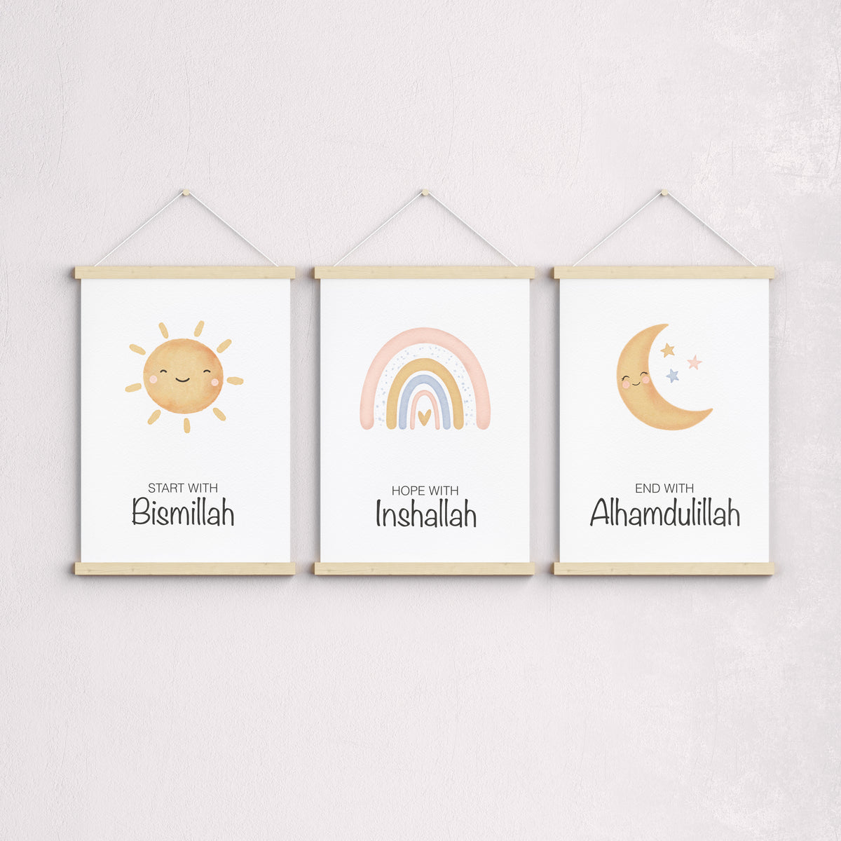 Poster bundle "Bismillah, Inshallah, Alhamdulillah"